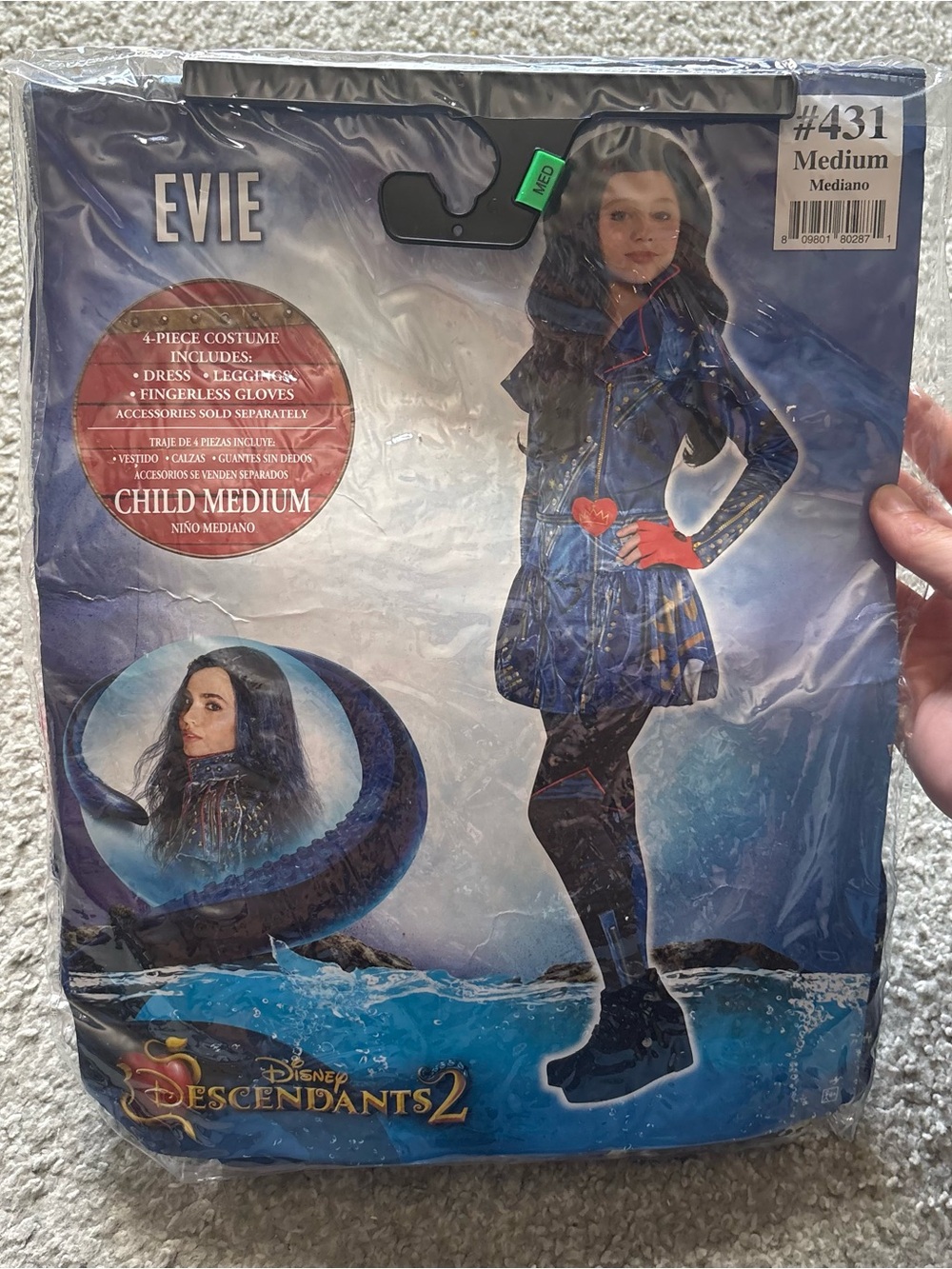 Disney Evie Descendants 2 Child Medium Costume Halloween World Land Cruise